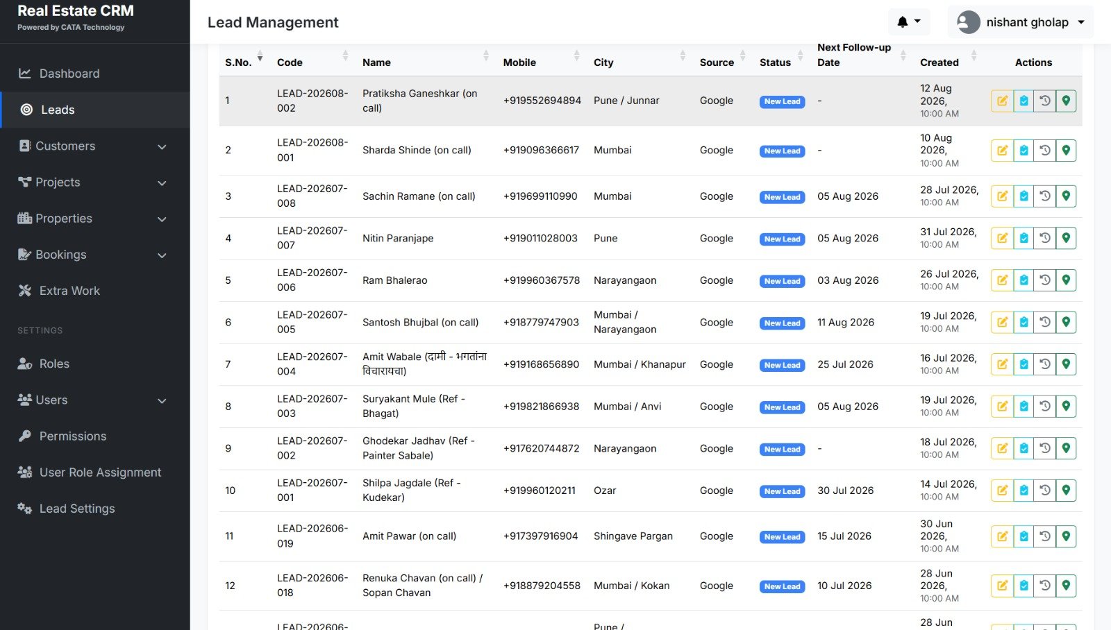 Real Estate CRM lead management